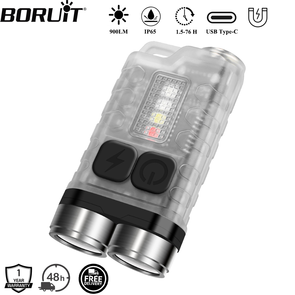 Outdoor Camping Lantern - BORUiT V3 LED Keychain Portable 900LM