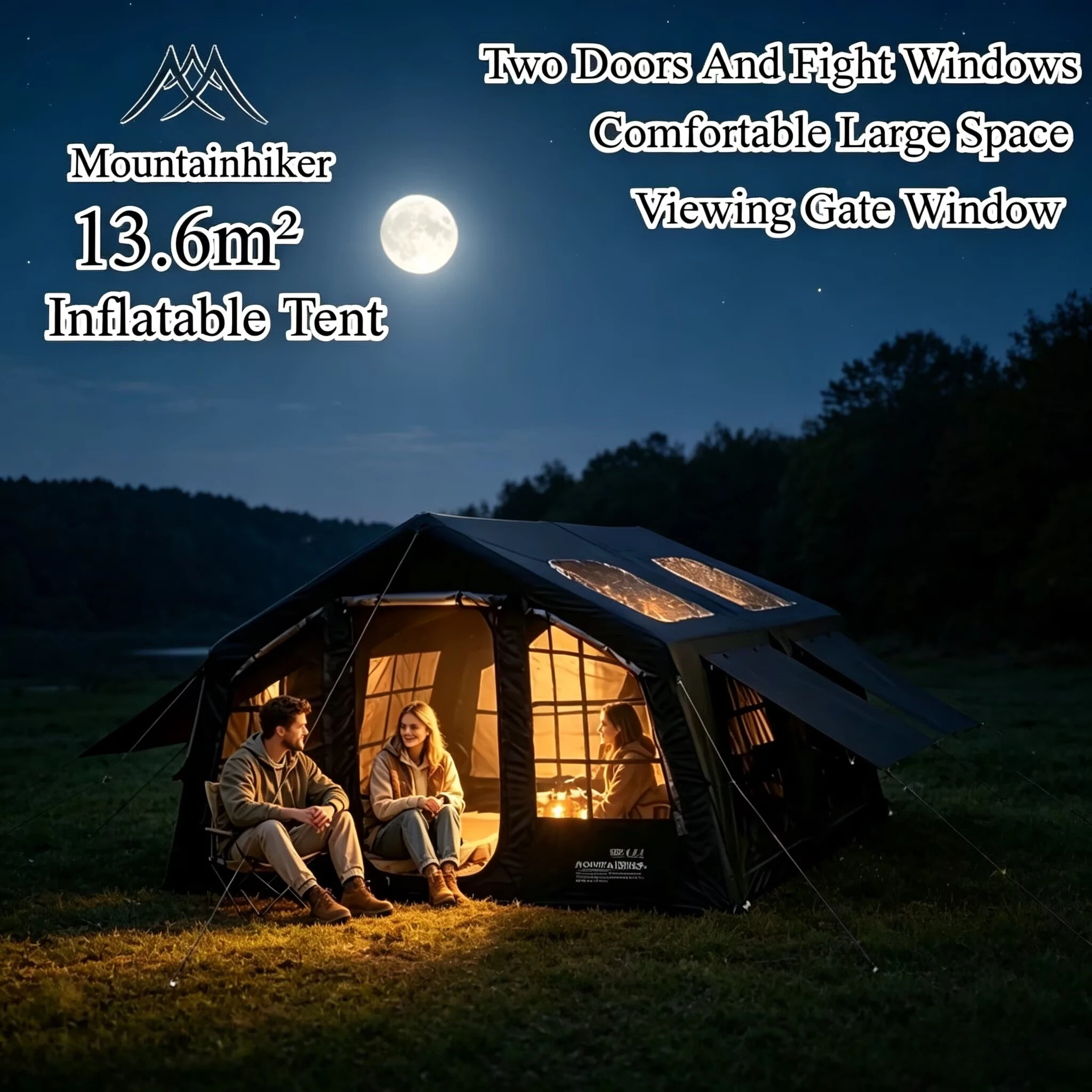 Outdoor Camping House - Mountainhiker Inflatable Camping Tent 4-8 People