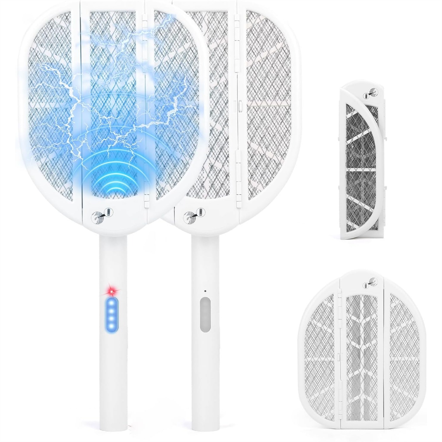 Outdoor Camping Bug Zapper - Foldable Bug Zapper Racket with Dual