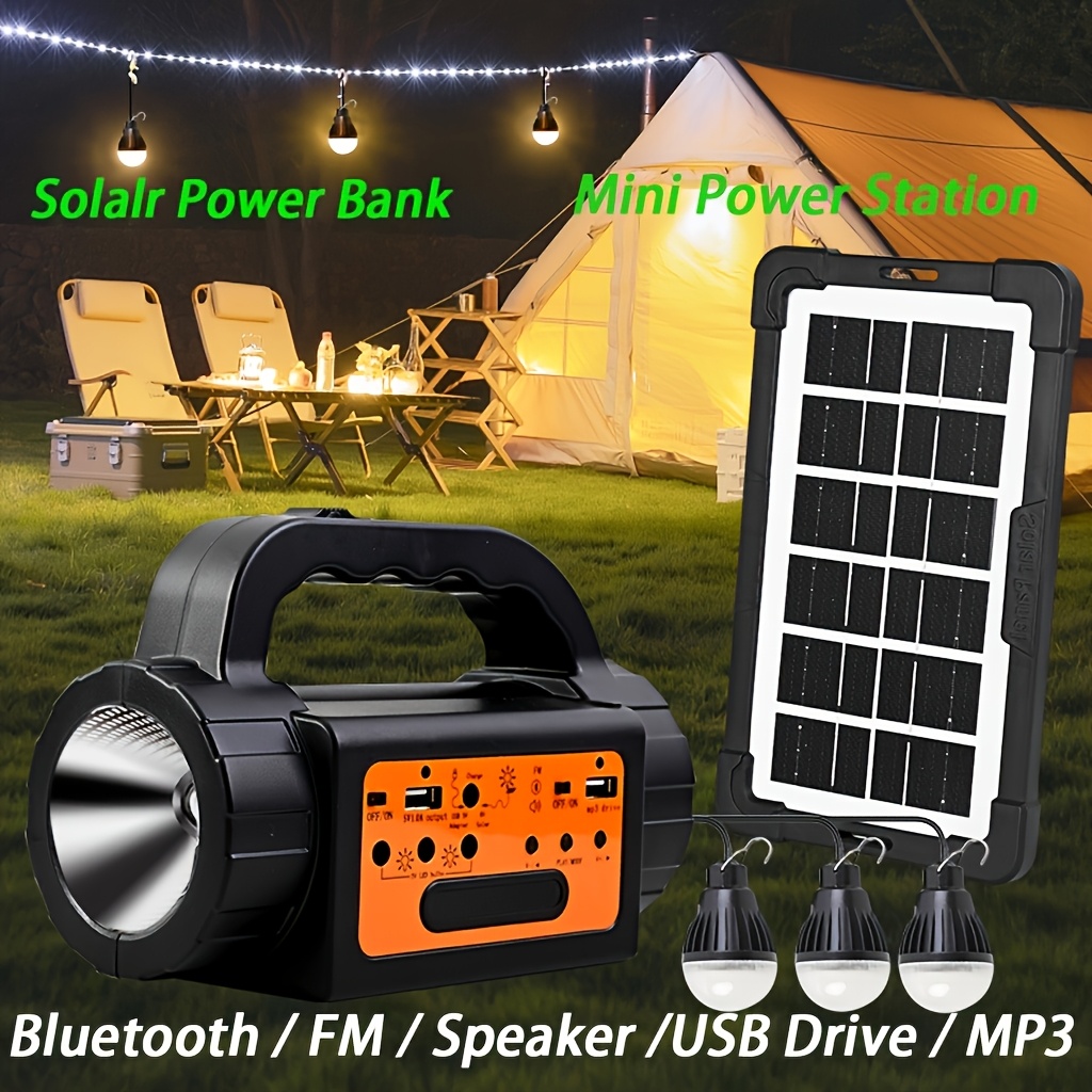 Outdoor Camping Lantern - Solar Rechargeable Camping Lights Outdoor, Powered