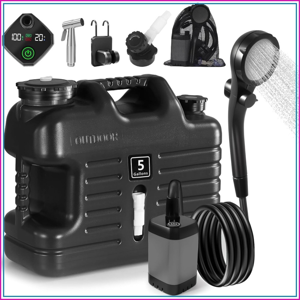 Outdoor Camping Water Jug - Portable Camping Shower with 5 Gallon