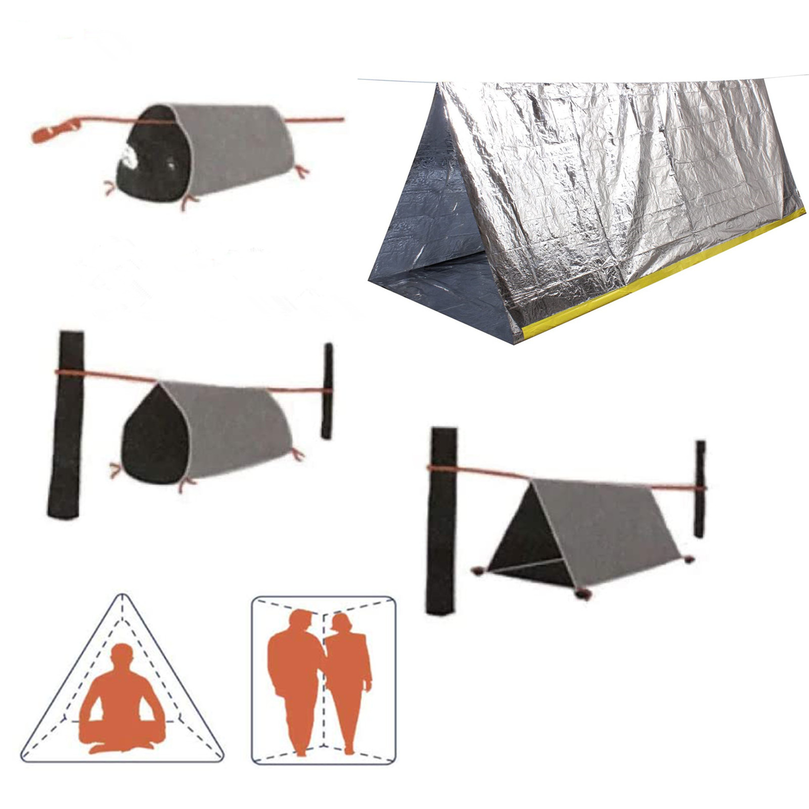 Emergency tent, Waterproof 2 P - Outdoor Camping Youtube avaliação e preço