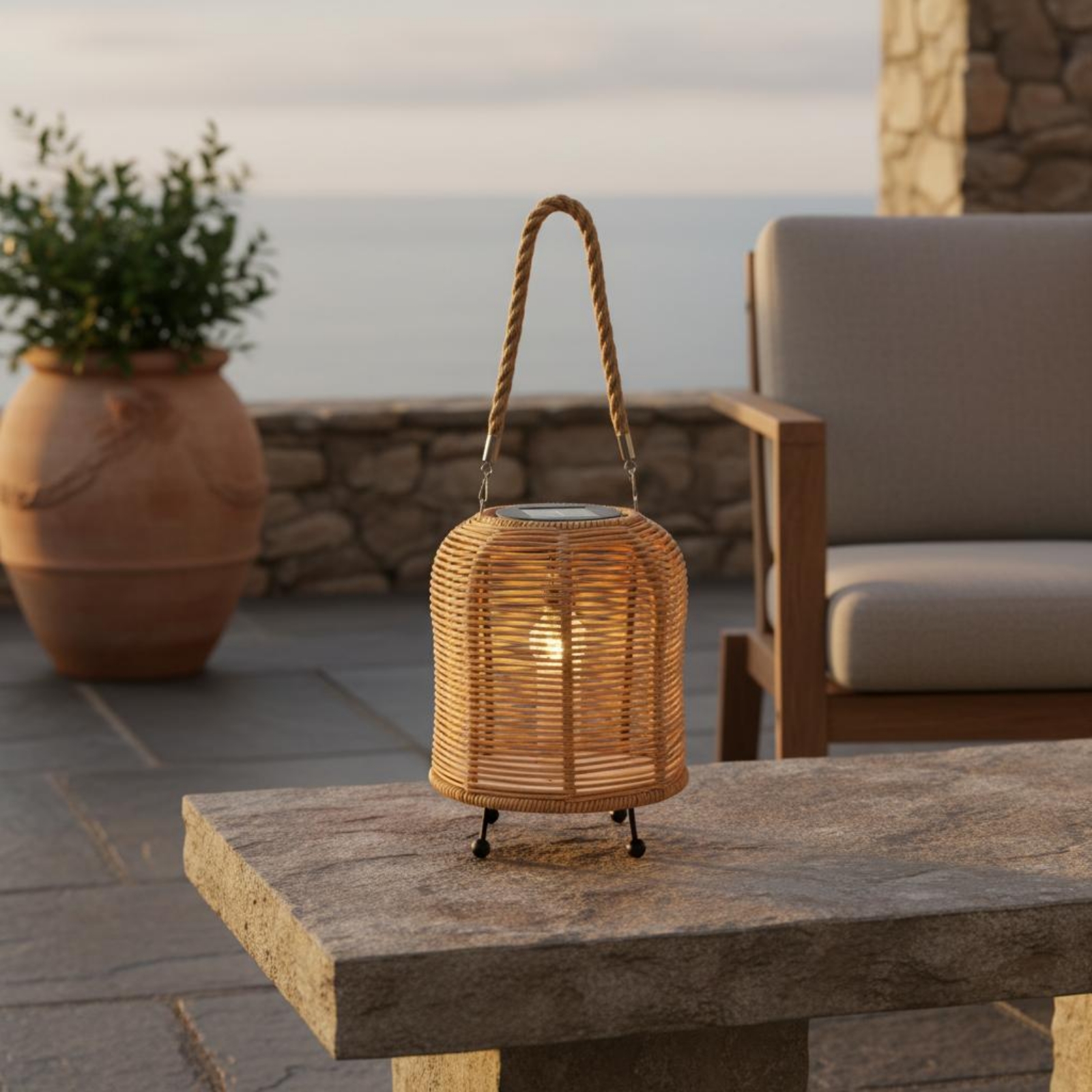 Handwoven Solar Lantern Braide - Outdoor Camping Lantern avaliação e preço