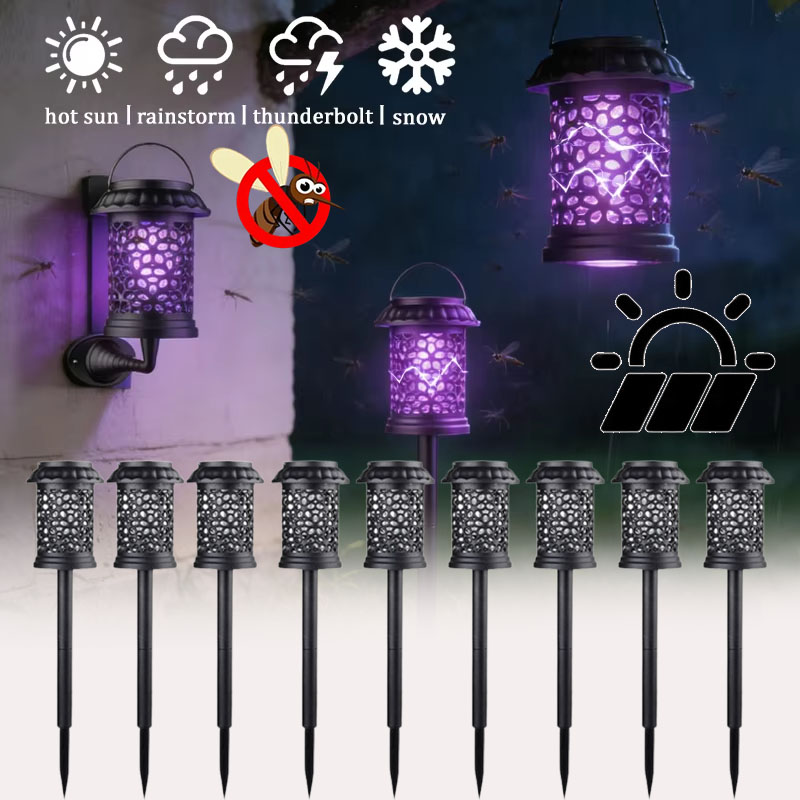 1-4PCS 3 in 1 Waterproof Solar - Outdoor Camping Bug Zapper avaliação e preço
