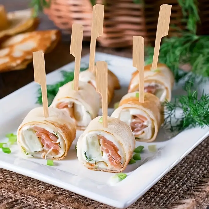 50Pcs Disposable Bamboo Sticks - Outdoor Camping Dining Set avaliação e preço