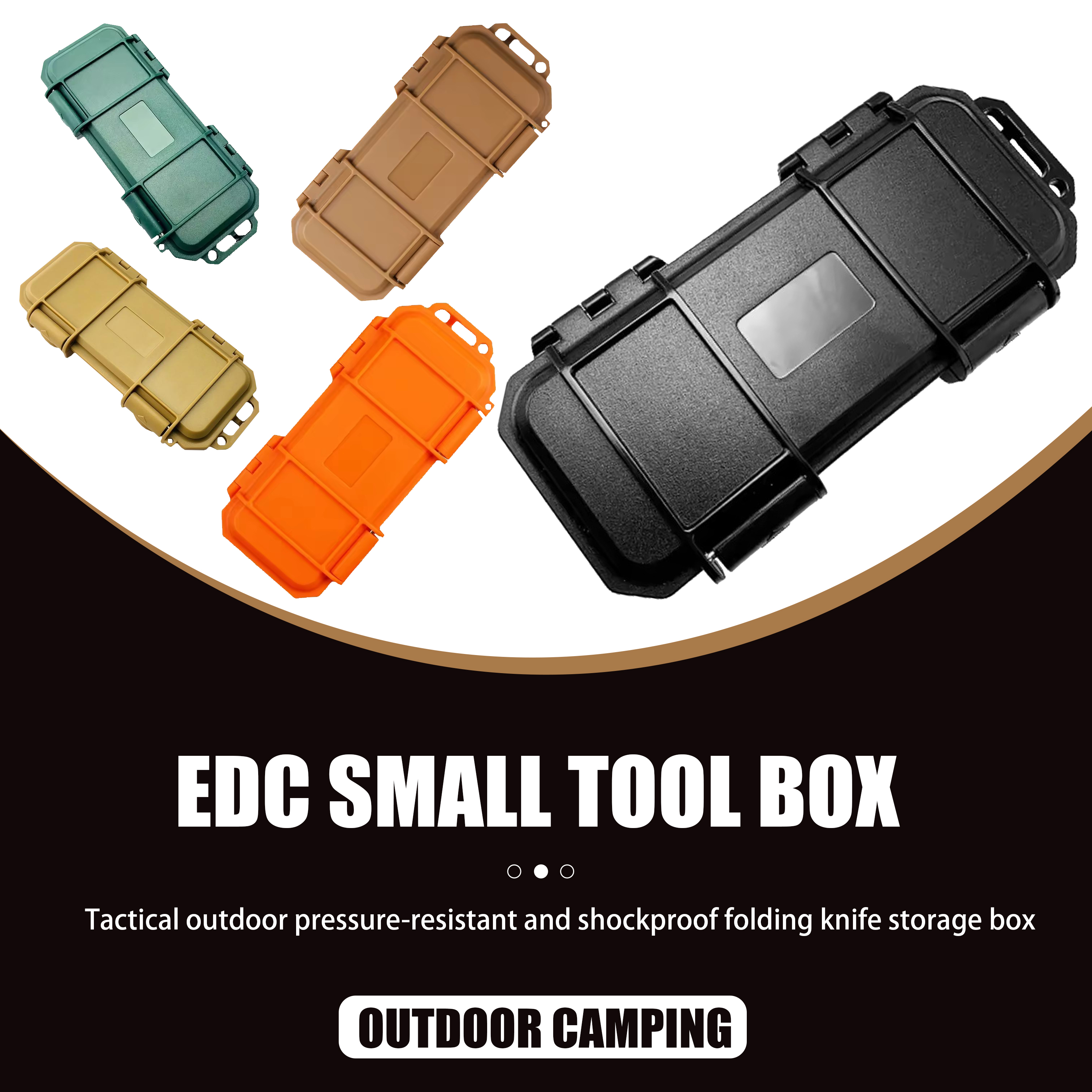 Edc storage box, tactical outd - Outdoor Camping Folding Storage Box avaliação e preço