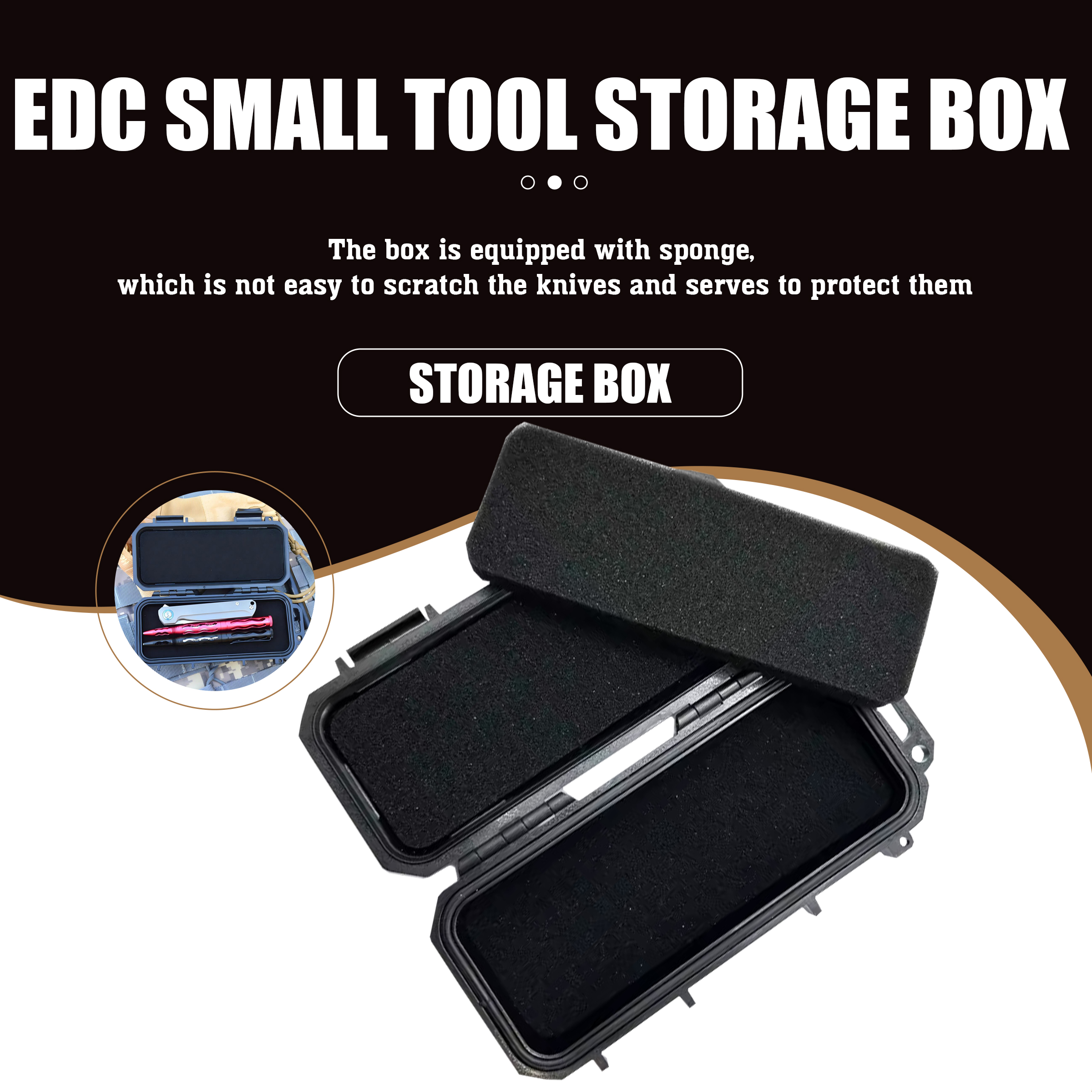 Edc storage box, tactical outd - Outdoor Camping Folding Storage Box avaliação e preço