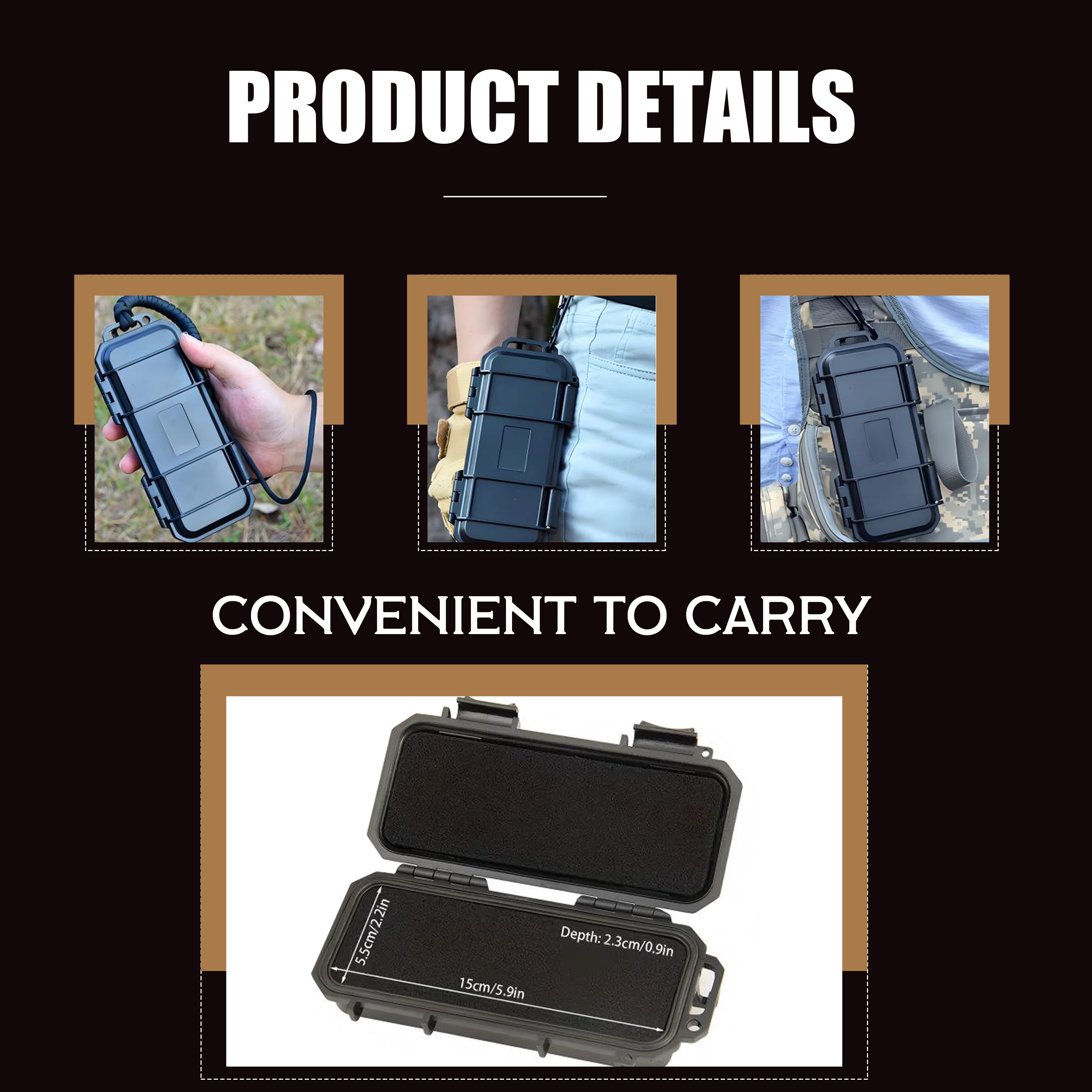Edc storage box, tactical outd - Outdoor Camping Folding Storage Box avaliação e preço