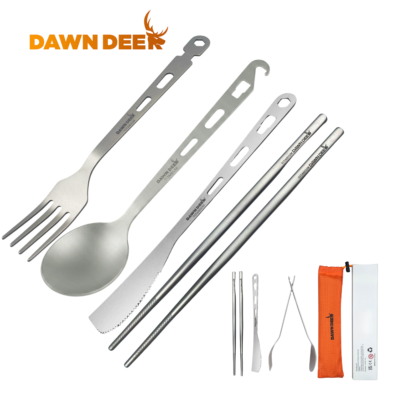 DAWN DEER Titanium 4pcs Campin - Outdoor Camping Dining Set avaliação e preço