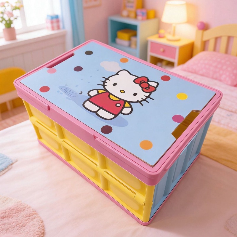Hello Kitty Colorful Camping F - Outdoor Camping Folding Storage Box avaliação e preço