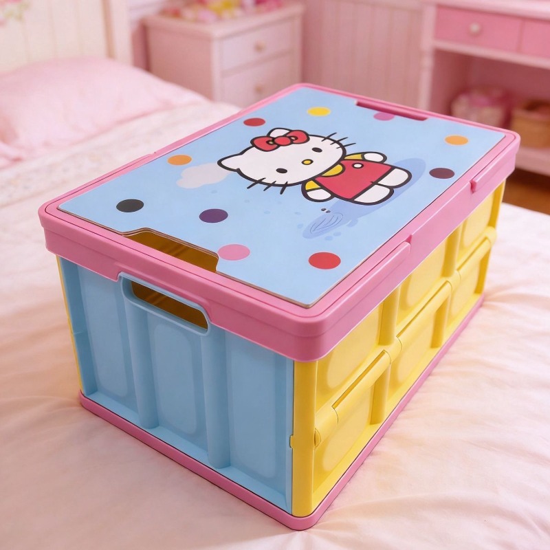 Hello Kitty Colorful Camping F - Outdoor Camping Folding Storage Box avaliação e preço