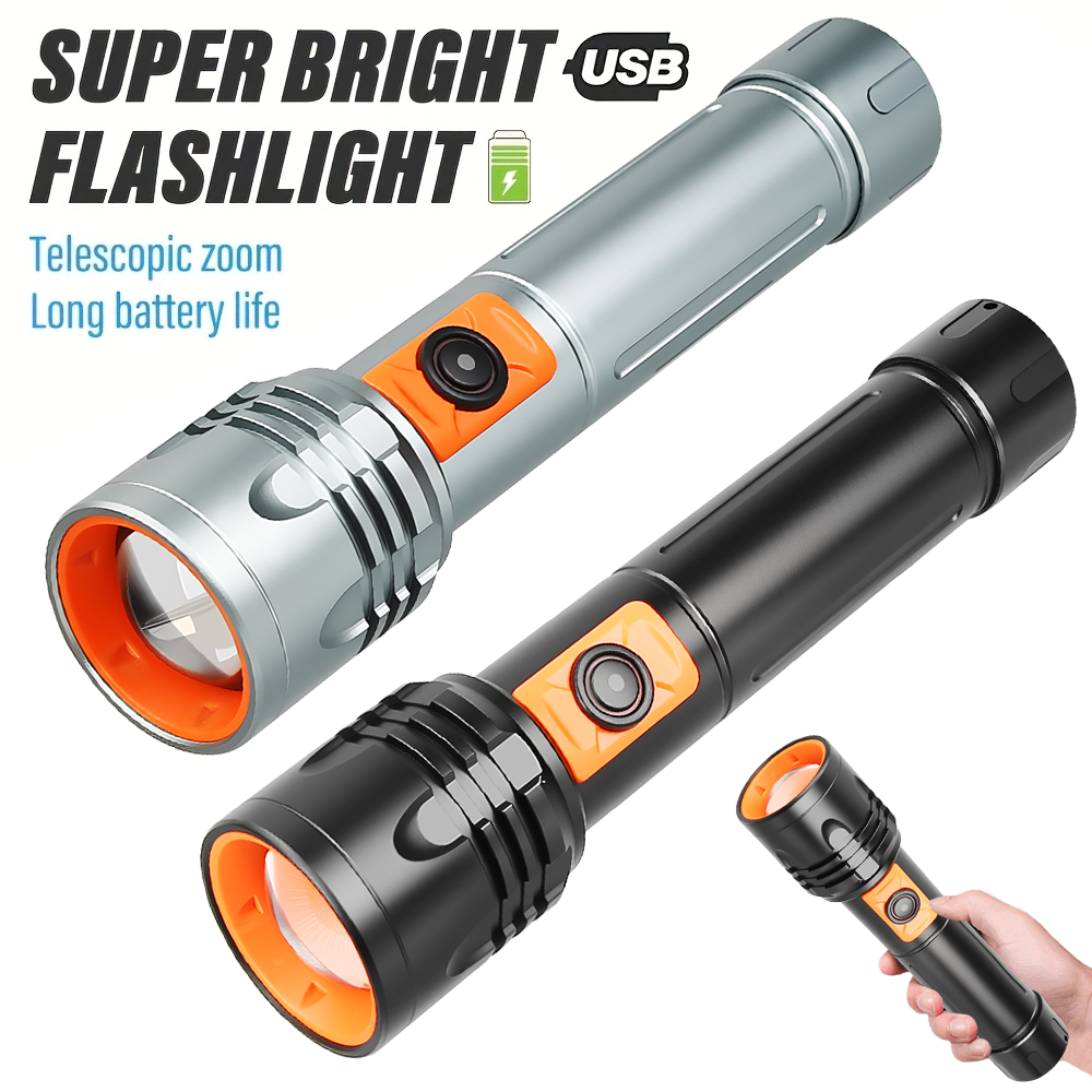 High Power LED Flashlight USB  - Outdoor Camping Lantern avaliação e preço