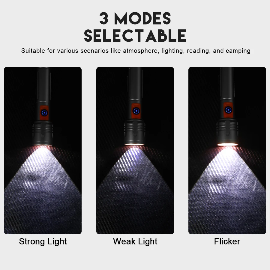 High Power LED Flashlight USB  - Outdoor Camping Lantern avaliação e preço