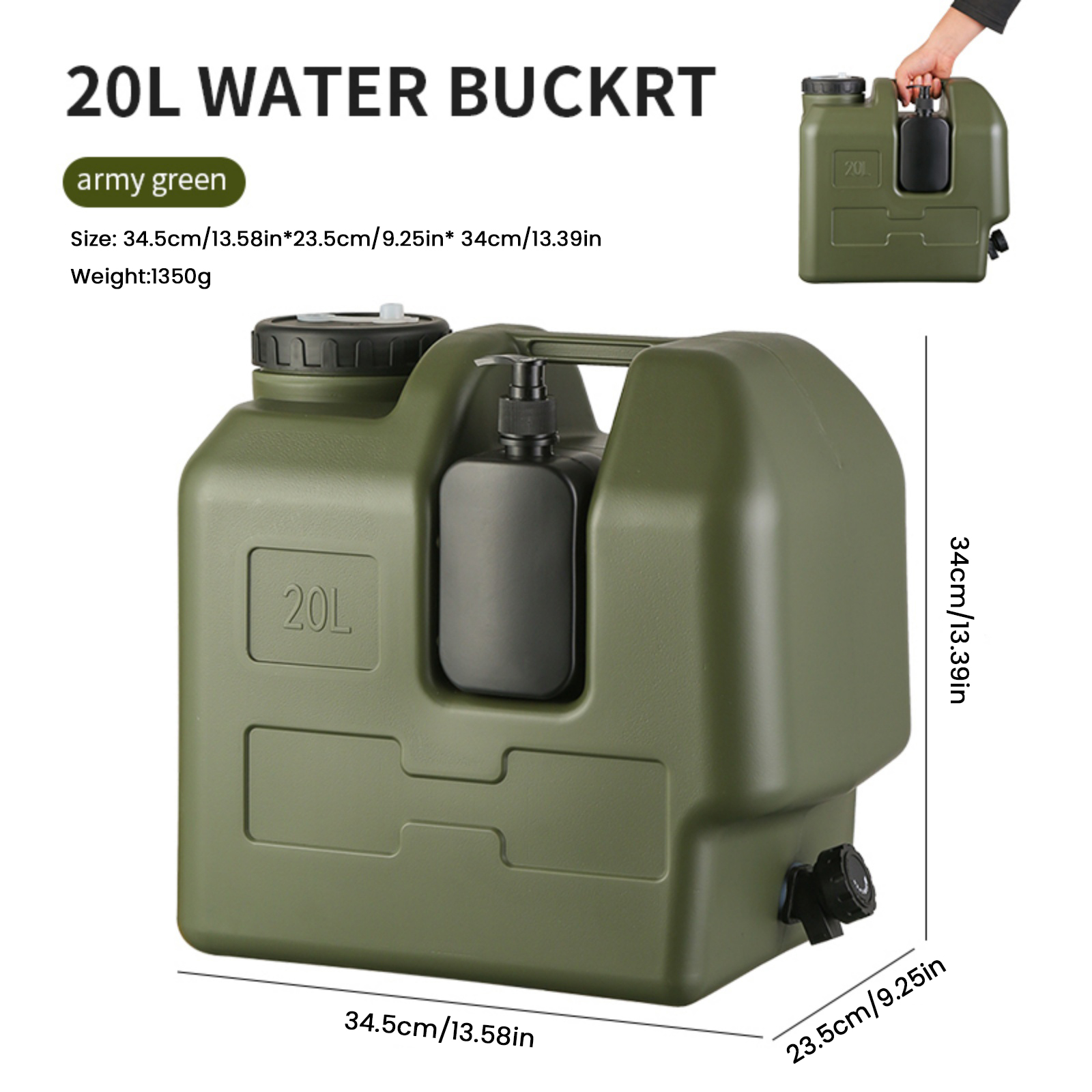 15/20L Portable Camping Water  - Outdoor Camping Water Jug avaliação e preço