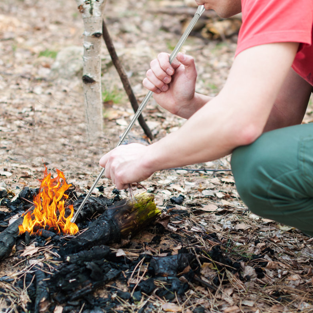 Outdoor Cooking Blow Fire Tube - Outdoor Camping Youtube avaliação e preço
