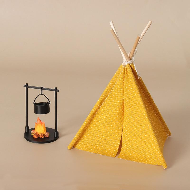 🛒1:12 Scale Camping Tent Model - Outdoor Camping House avaliação e preço