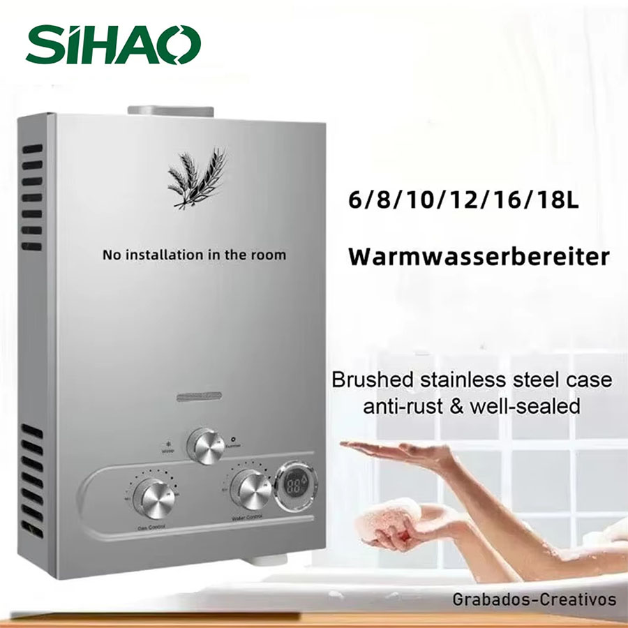 SIHAO 12L 16L 18L GPM LPG Gas  - Outdoor Camping Hot Water Heater avaliação e preço