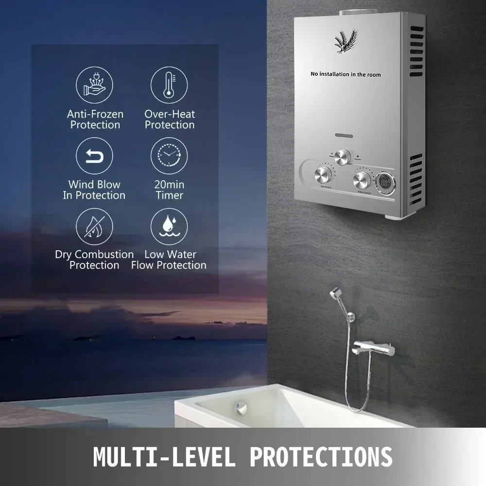 SIHAO 12L 16L 18L GPM LPG Gas  - Outdoor Camping Hot Water Heater avaliação e preço