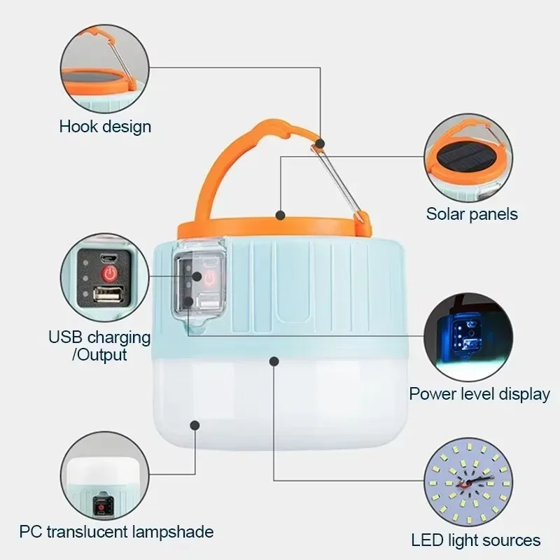 Solar Camping Lantern Recharge - Outdoor Camping Lantern avaliação e preço