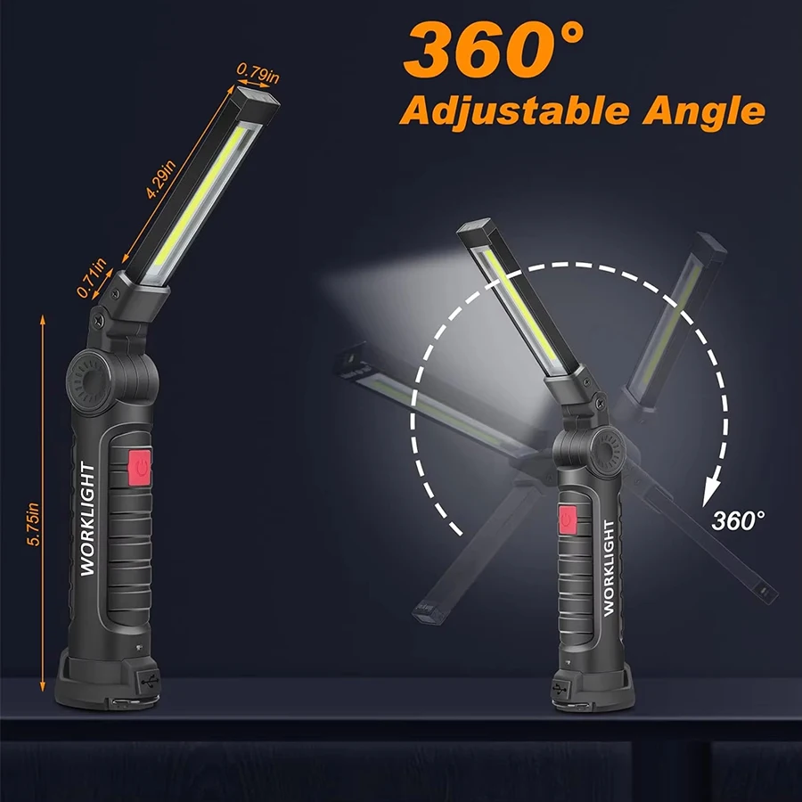 Rechargeable Magnetic Work Lig - Outdoor Camping Lantern avaliação e preço