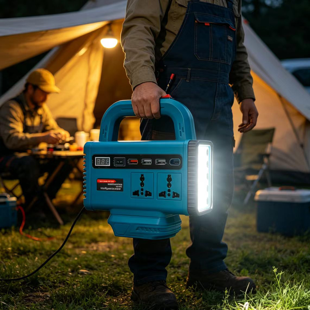 Portable LED Lamp DC18V To AC2 - Outdoor Camping Jobs avaliação e preço