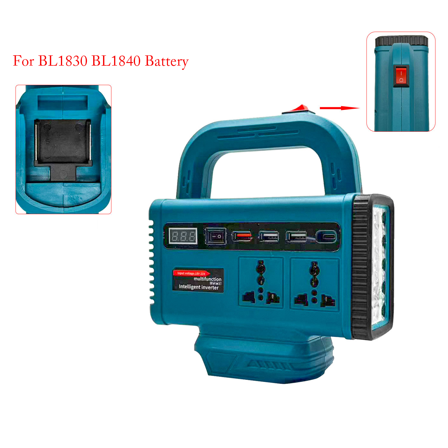 Portable LED Lamp DC18V To AC2 - Outdoor Camping Jobs avaliação e preço