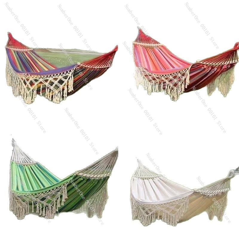 Canvas Double Hammock with Tas - Outdoor Camping Hammock Chair avaliação e preço