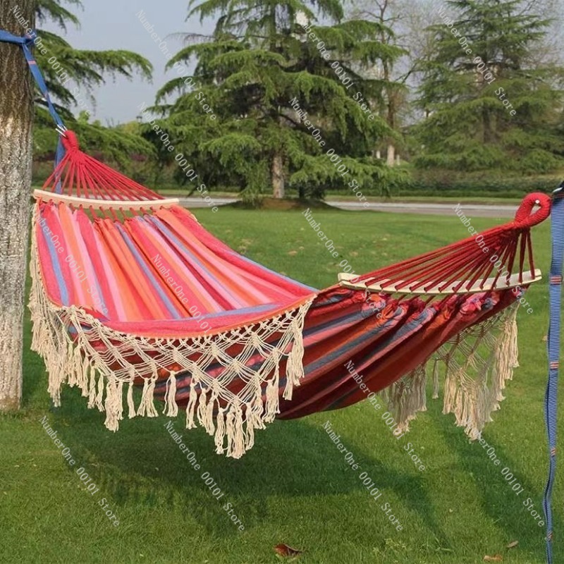 Canvas Double Hammock with Tas - Outdoor Camping Hammock Chair avaliação e preço