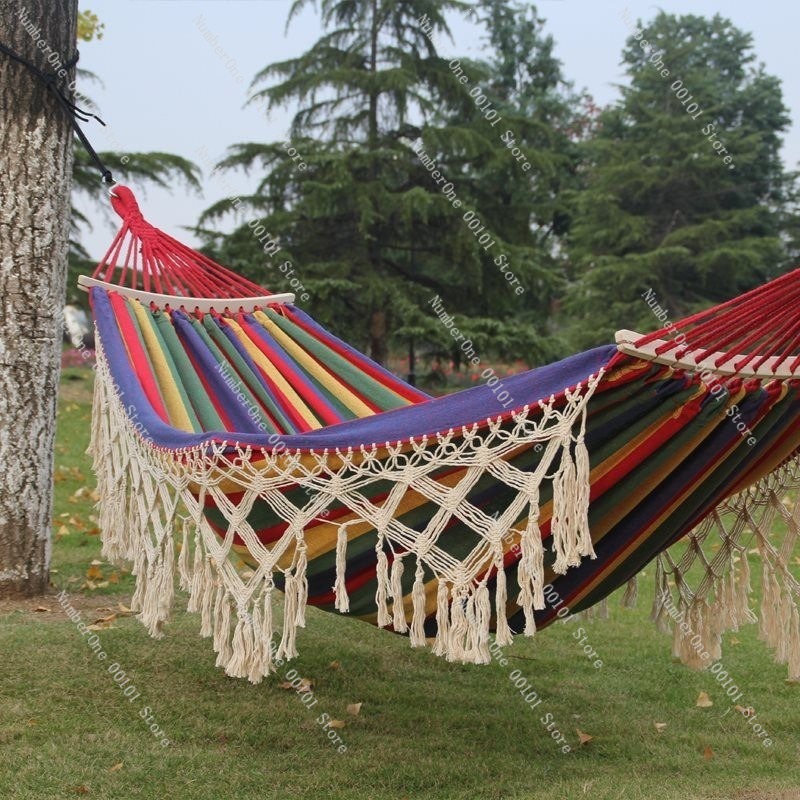 Canvas Double Hammock with Tas - Outdoor Camping Hammock Chair avaliação e preço