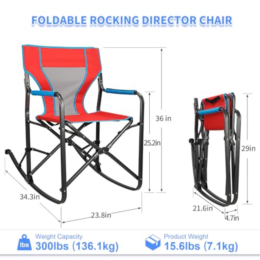 Oversized Rocking Camping Chai - Outdoor Camping Rocker avaliação e preço