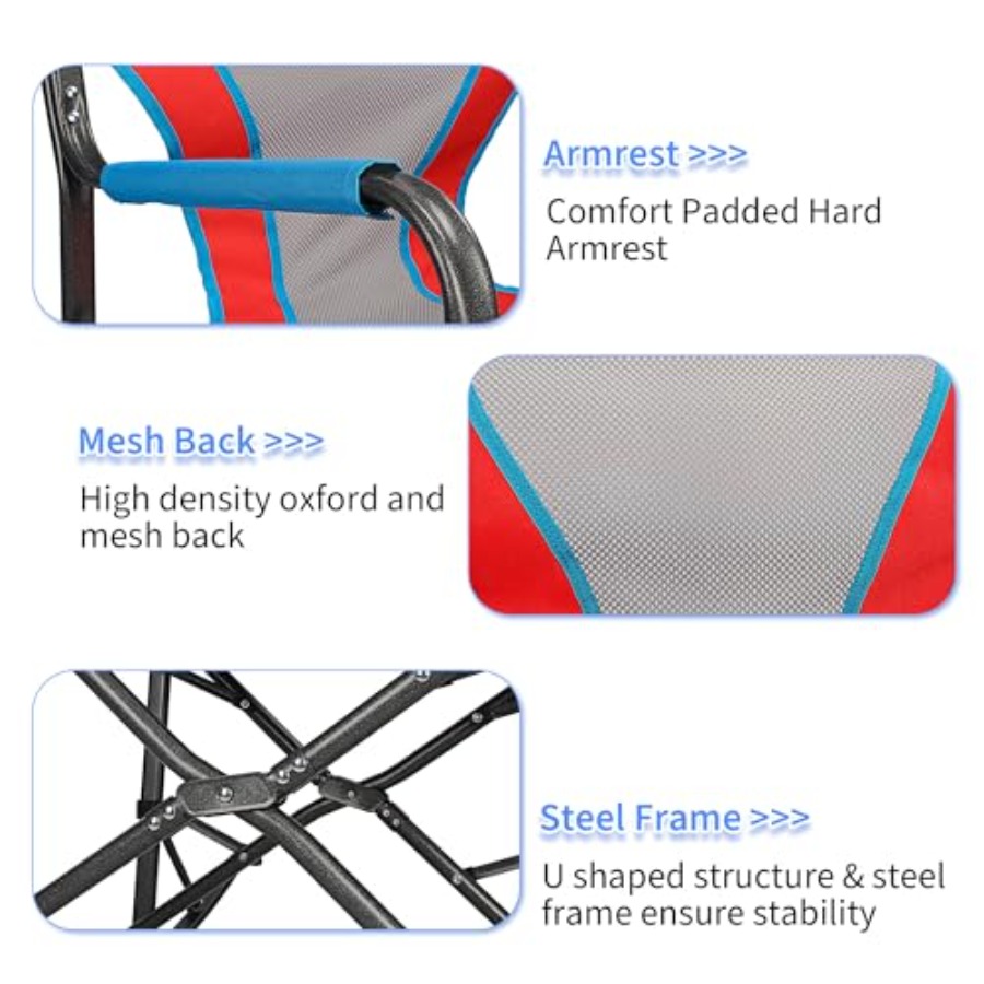 Oversized Rocking Camping Chai - Outdoor Camping Rocker avaliação e preço