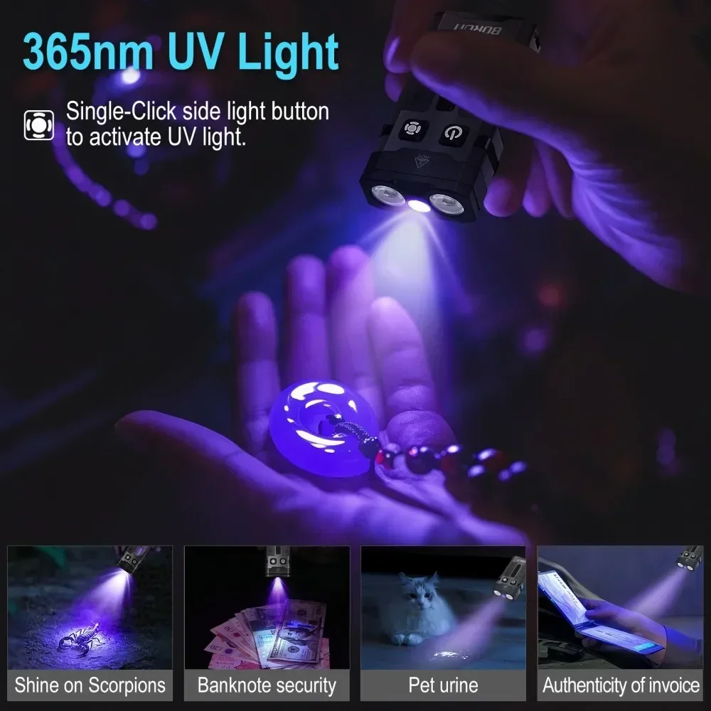 BORUiT EV20 1100LM EDC UV Keyc - Outdoor Camping Lantern avaliação e preço