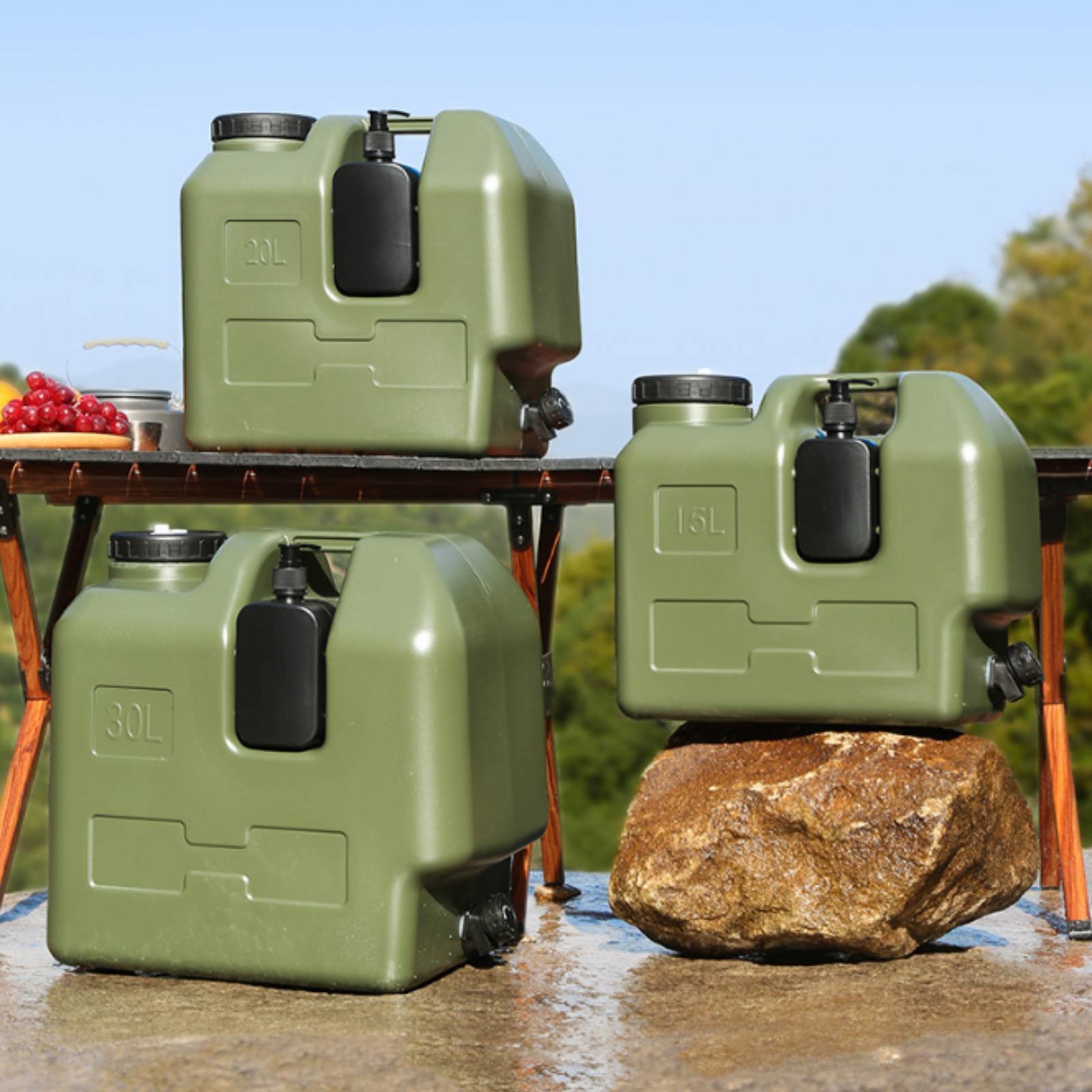 Water Container with Spigot Fo - Outdoor Camping Water Jug avaliação e preço