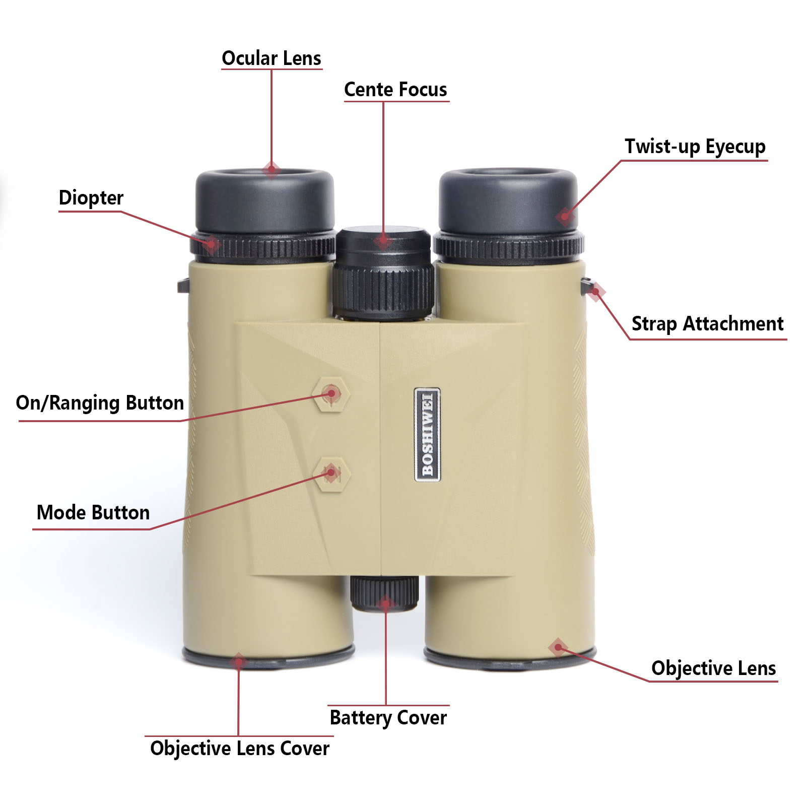 BOSHIWEI 10x42 HD Laser Rangef - Outdoor Camping Jobs avaliação e preço