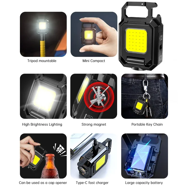 Mini Flashlight Keychain Light - Outdoor Camping Lantern avaliação e preço