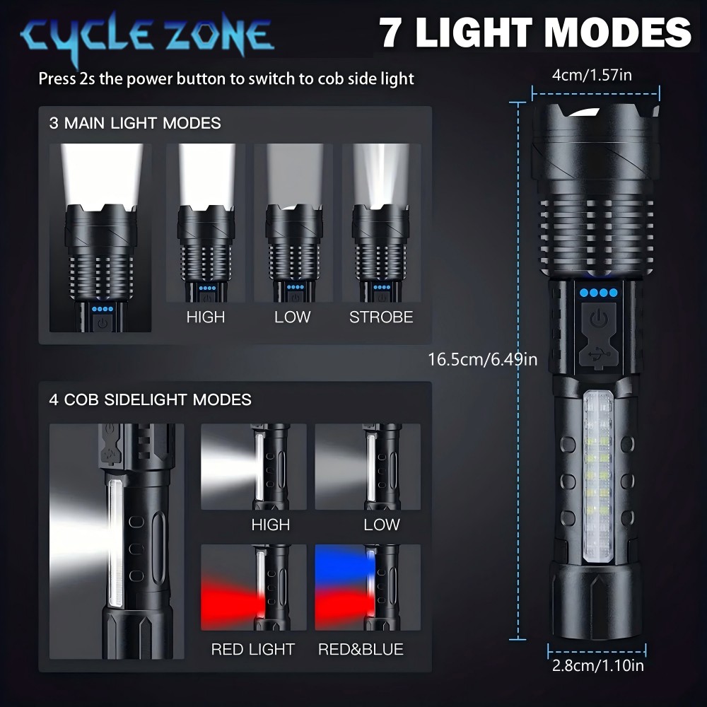 XHP50 Flashlight Zoomable Flas - Outdoor Camping Zone avaliação e preço