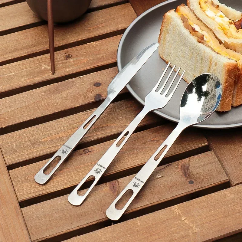 HWZBBEN Titanium Fork Spoon Kn - Outdoor Camping Dining Set avaliação e preço