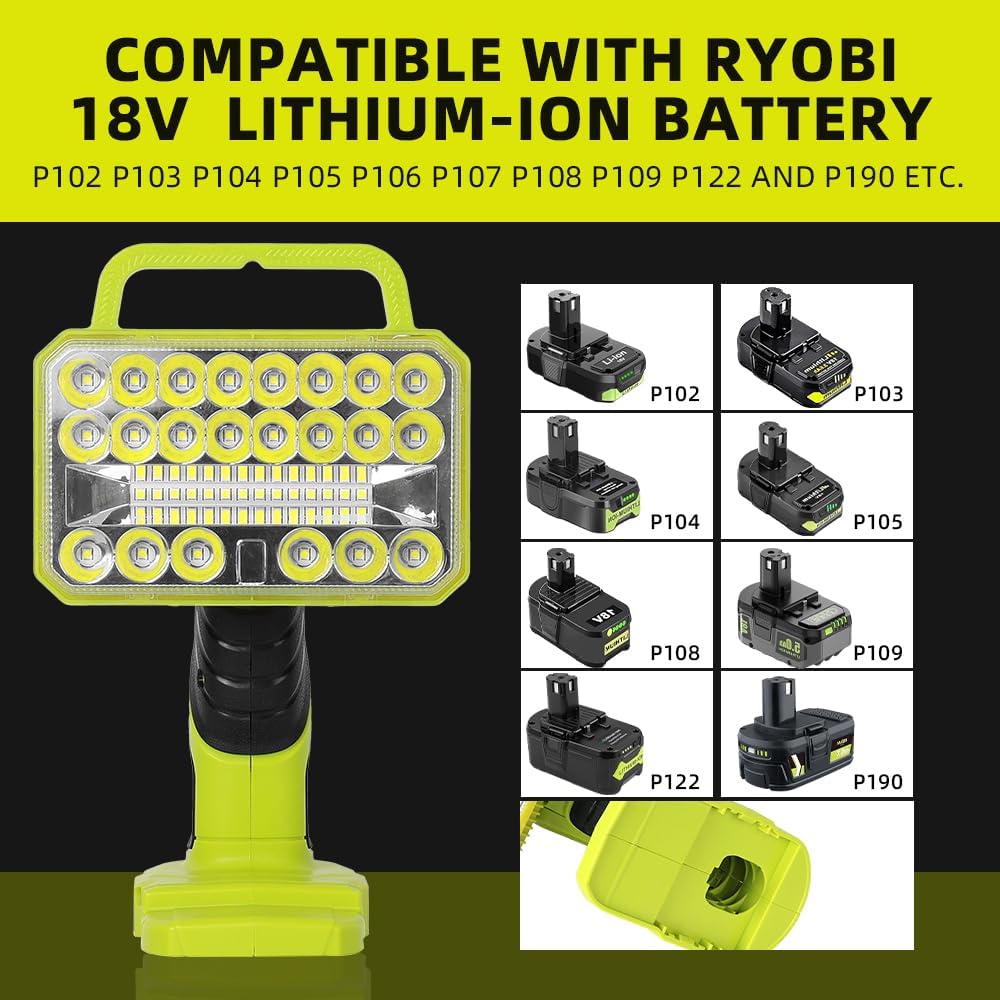18W 2000LM Cordless LED Flashl - Outdoor Camping Jobs avaliação e preço