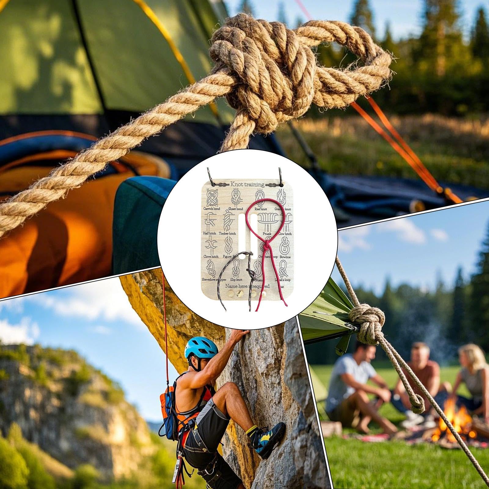 Creative Knot Tying Practice B - Outdoor Camping Ideas avaliação e preço
