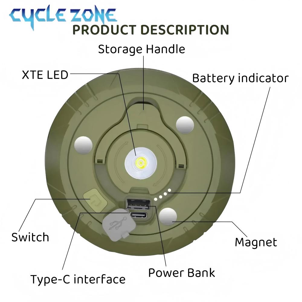 LED Camping Lamp with Reel Str - Outdoor Camping Zone avaliação e preço
