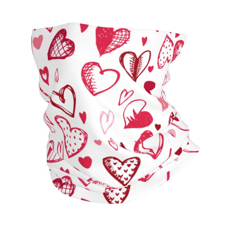Pink Red Love Hearts Bandana N - Outdoor Camping Youtube avaliação e preço