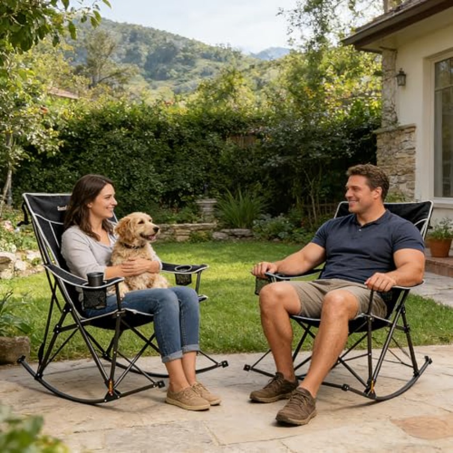 Oversized Folding Rocking Camp - Outdoor Camping Rocker avaliação e preço