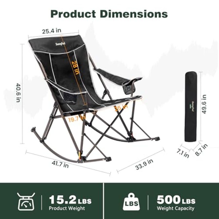 Oversized Folding Rocking Camp - Outdoor Camping Rocker avaliação e preço
