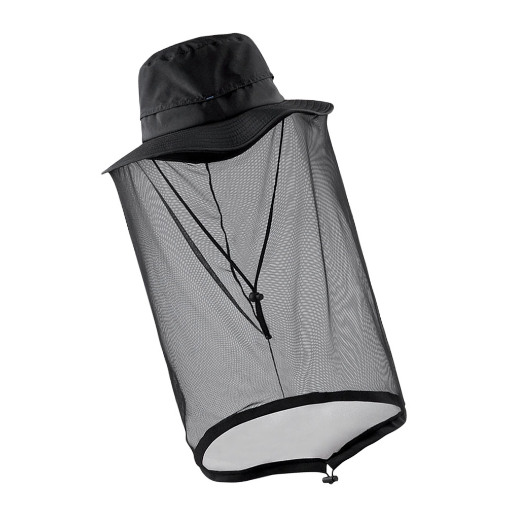 1Pcs -Mosquito Net Hat Black L - Outdoor Camping Bug Zapper avaliação e preço