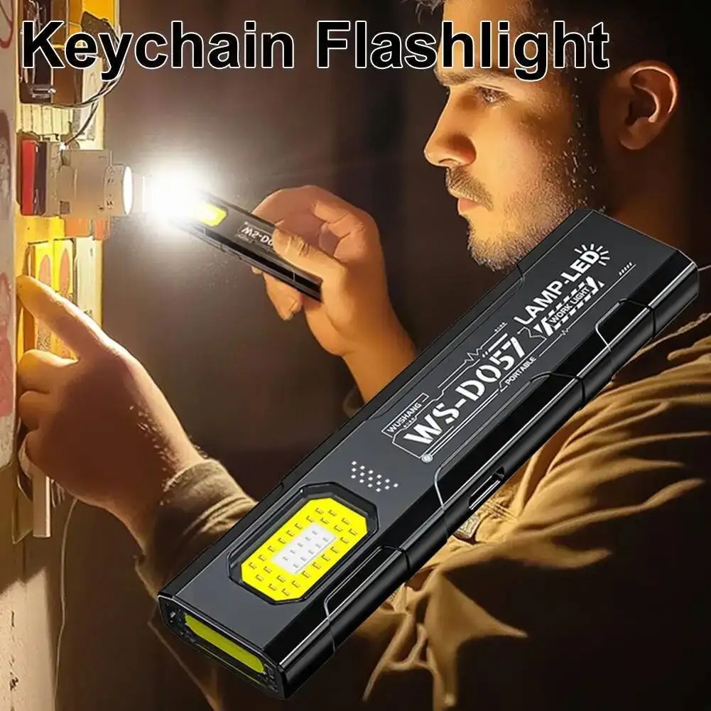 Powerful Mini COB Keychain Fla - Outdoor Camping Adventure Lamp avaliação e preço