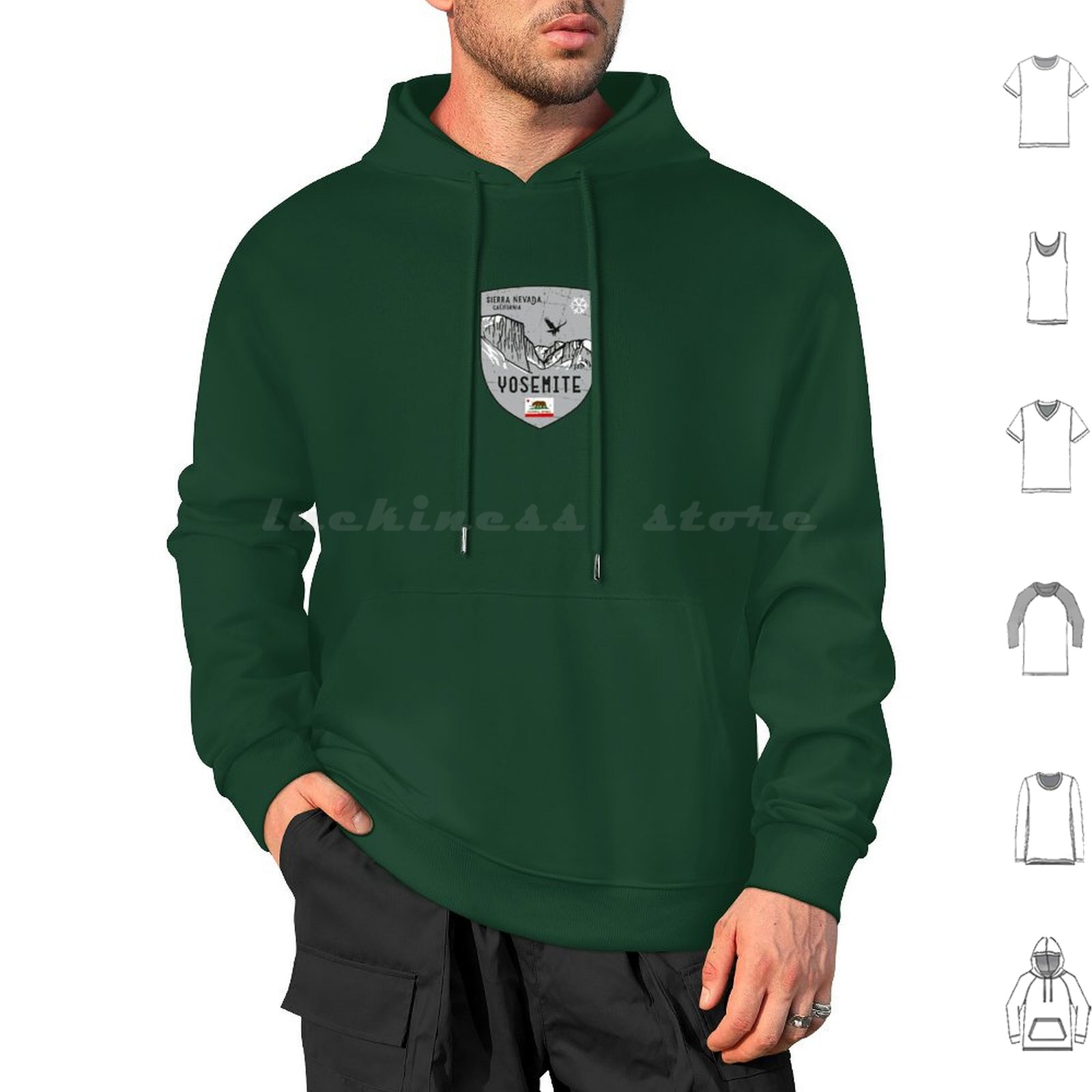 Yosemite California Emblem Hoo - Outdoor Camping Yosemite avaliação e preço