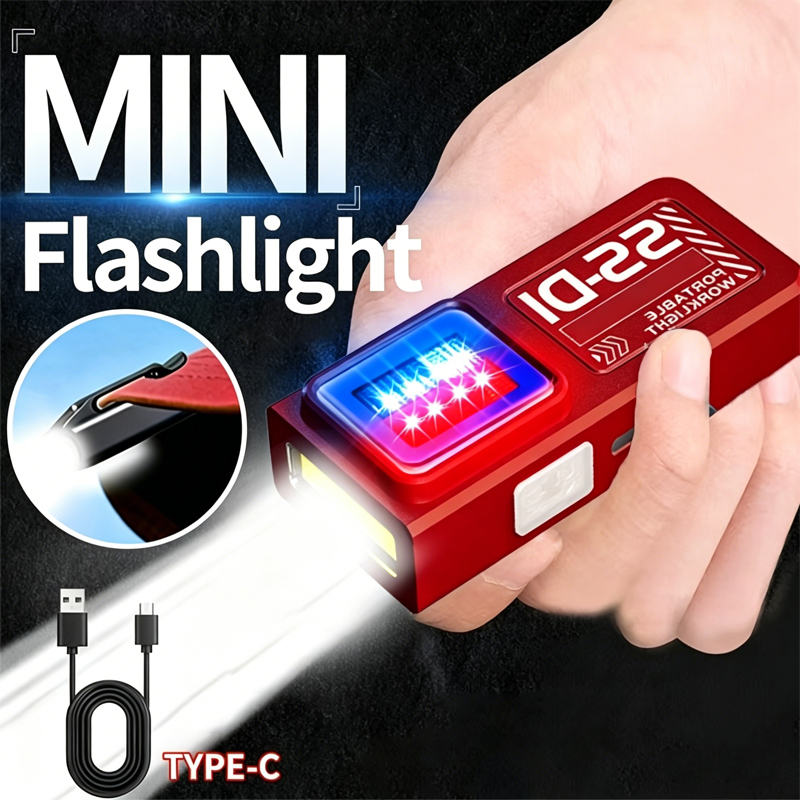1/2PCS Mini COB LED Flashlight - Outdoor Camping Adventure Lamp avaliação e preço