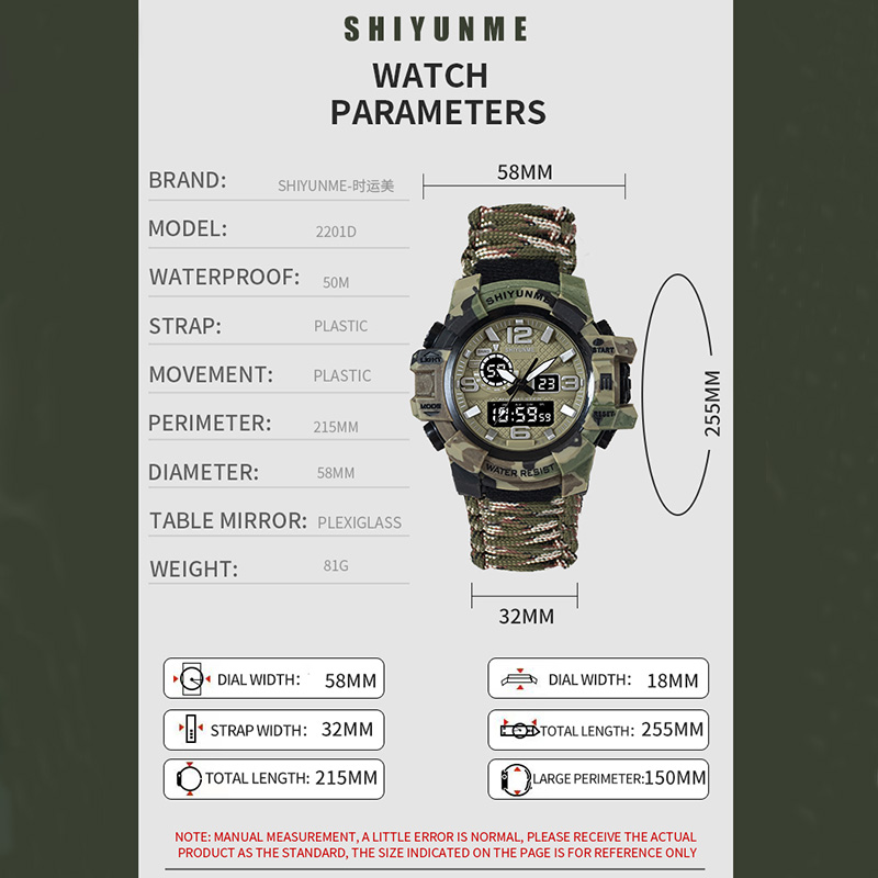 SHIYUNME G Style Military Spor - Outdoor Camping Zone avaliação e preço