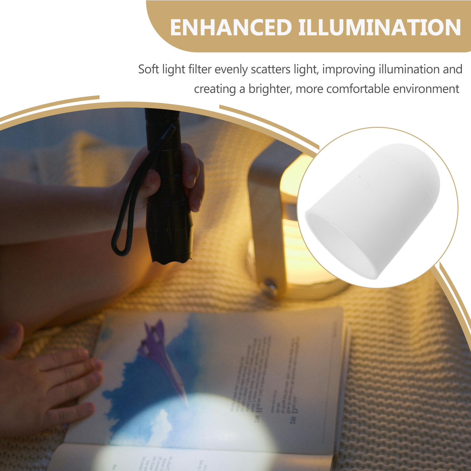 4Pcs Silicone Flashlight Diffu - Outdoor Camping Lantern avaliação e preço