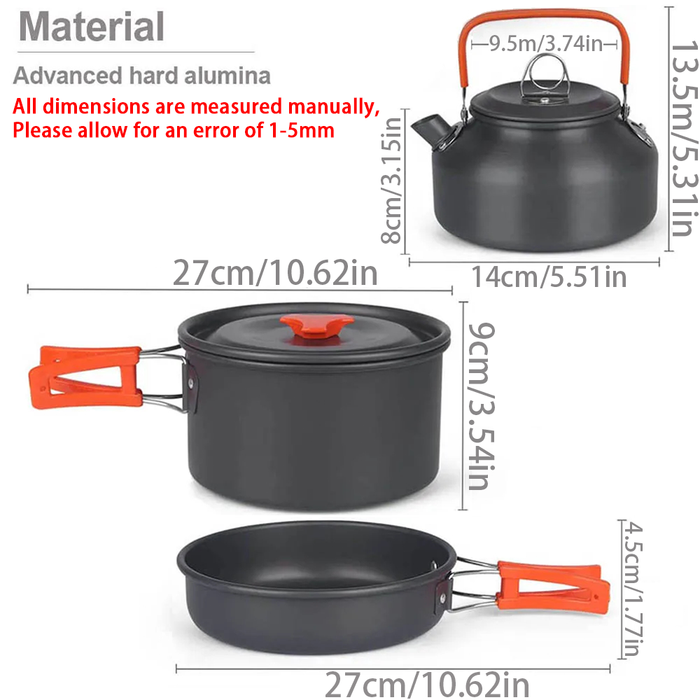 1pcs/1set Camping Cookware Kit - Outdoor Camping Dining Set avaliação e preço